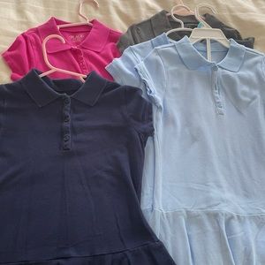Lot of 5 Children’s Place Uniform Polo Dresses